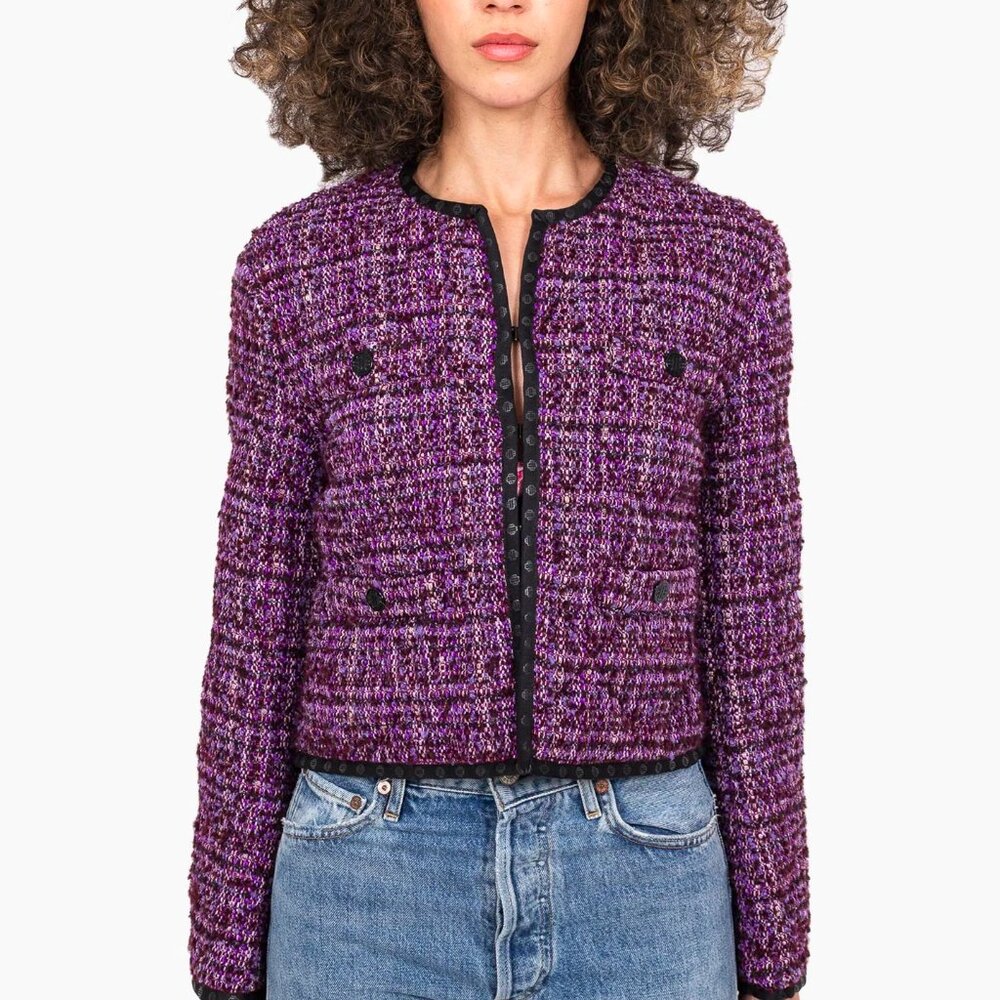 MAJE Vifeld Tweed Cropped Jacket